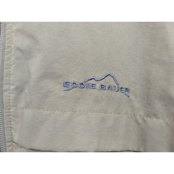 Eddie Bauer Jacket Mens XL Nylon Chore Coat Khaki Zip Water Resistant Outdoor - Picture 4 of 9